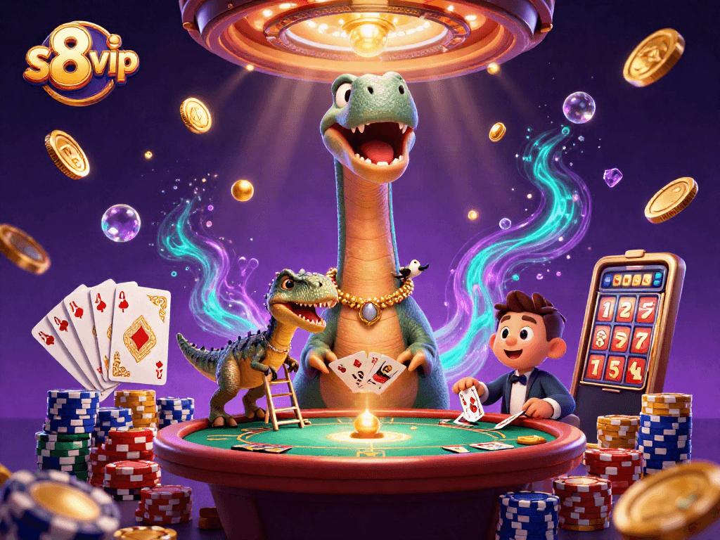 Experience thrilling casino action with s8 vip in a vibrant, magical 3D scene.