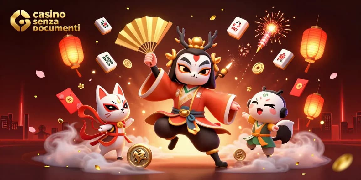 Unisciti al divertimento al casino senza documenti con un'illustrazione dinamica a tema gioco.