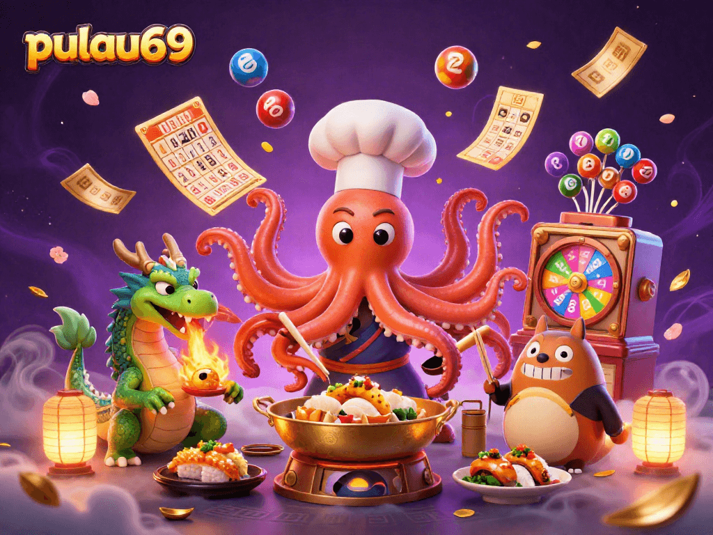 pulau69 offers thrilling lottery action with colorful lottery balls and a dynamic gambling scene