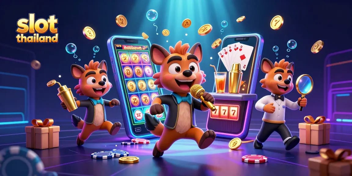 Rasakan keseruan slot thailand dengan karakter hyena menyenangkan di kasino komedi yang meriah.
