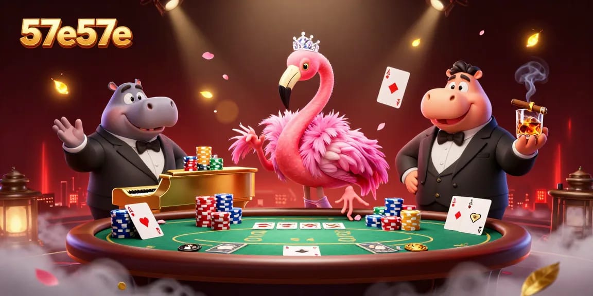 Experience the vibrant world of 57e57e poker as colorful characters engage in thrilling gameplay.