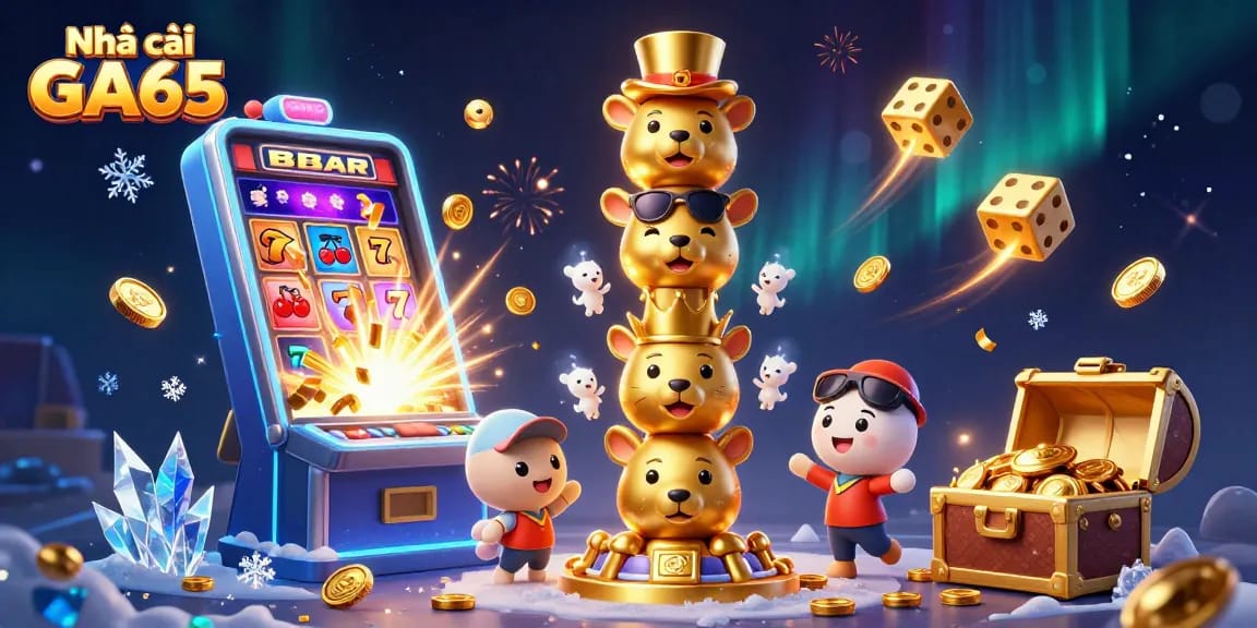 Experience the thrill of betting at Nhà cái GA65 with dynamic casino elements exploding into action.