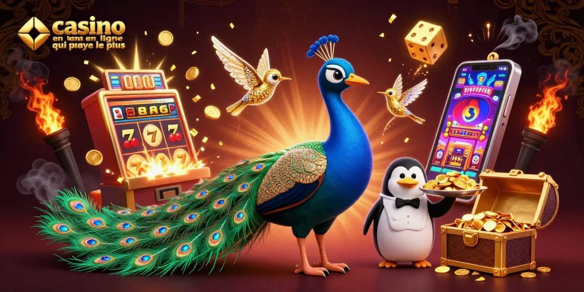 Visualisez le casino en ligne qui paye le plus avec un paon aristocratique, un pingouin majordome et un colibri en diamant.