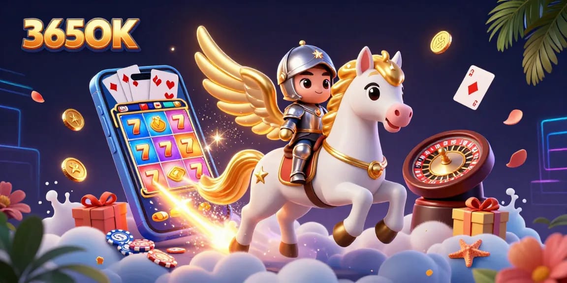 Feel the excitement at 365OK with vibrant slot games encapsulated in a mesmerizing scene.