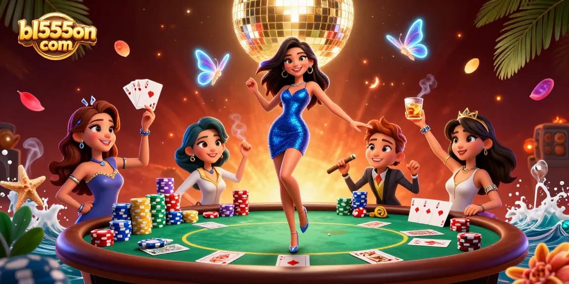 Engage with bl555on com's vibrant casino scene featuring dynamic poker action and glamorous ambiance.
