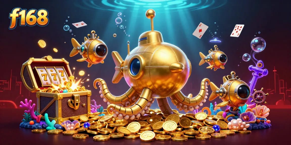Experience the thrill of f168 gaming in a lavish 3D submarine adventure filled with treasures!