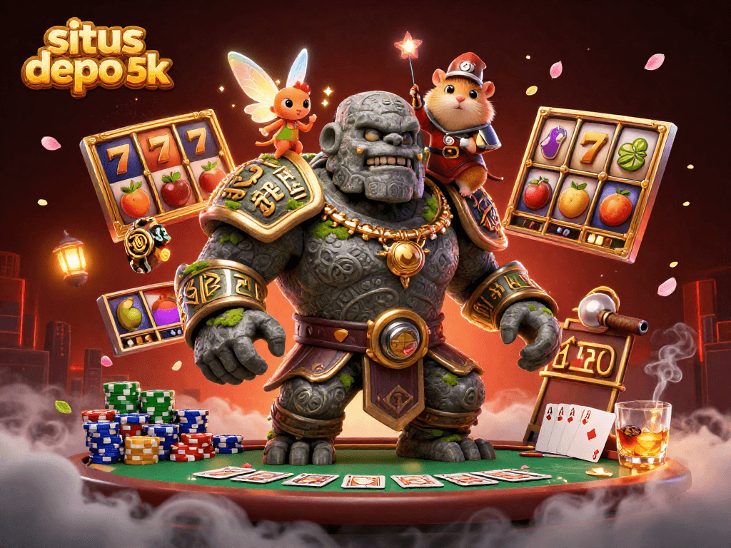 Engage with situs depo 5k as a stone golem, fairy, and hamster knight play thrilling slot games.
