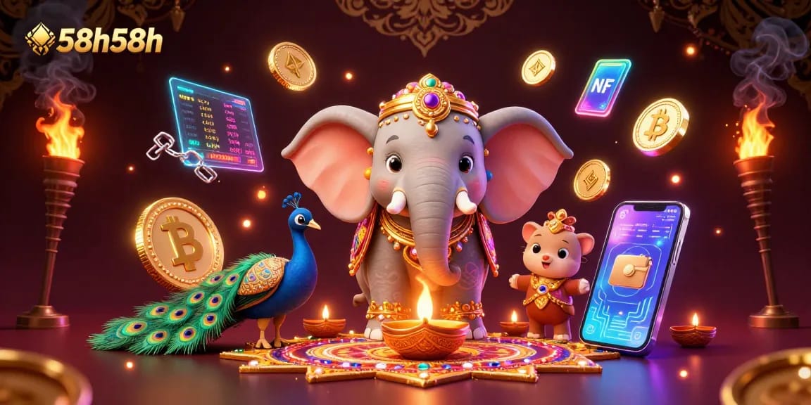 Engage in thrilling gameplay with 58h58h's exciting casino elements featuring crypto themes