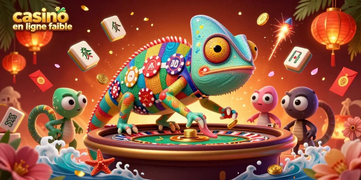 Découvrez un casino en ligne fiable avec un chameleon et des éléments de jeu captivants.