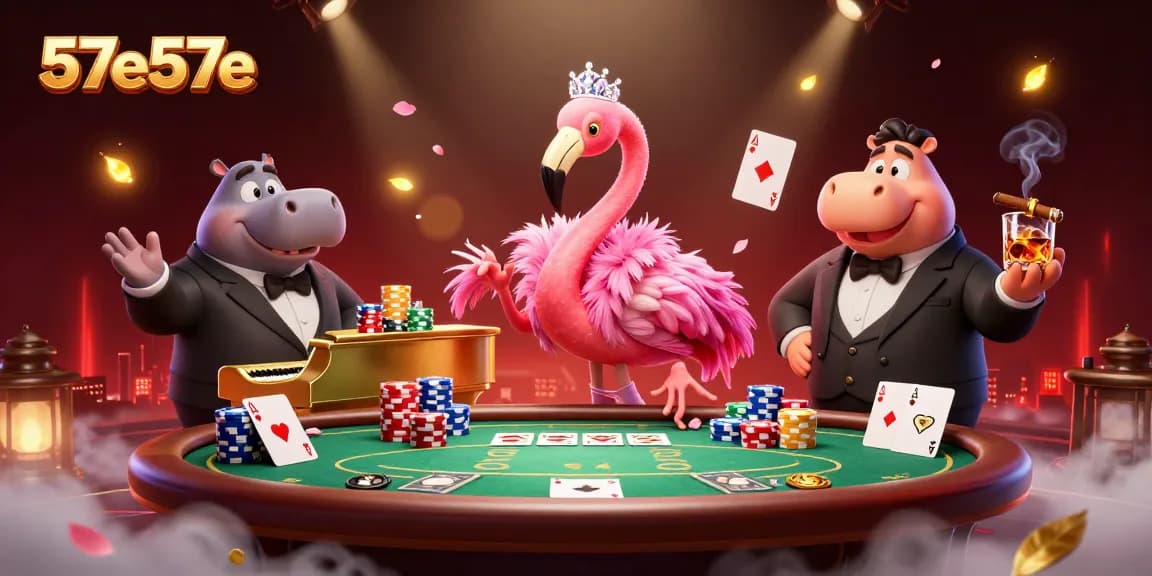 Experience the vibrant world of 57e57e poker as colorful characters engage in thrilling gameplay.