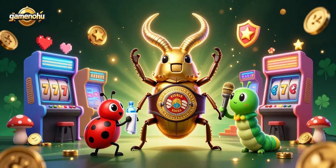 Engage with gamenohu slots featuring high-energy characters and gaming elements in a vibrant casino scene.