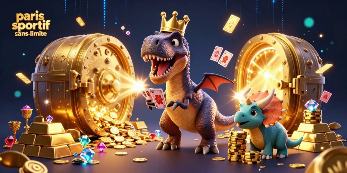 Miser sans limite grâce à paris sportif sans limite, une scène vibrant d'énergie avec des personnages et des éléments de jeu captivants.