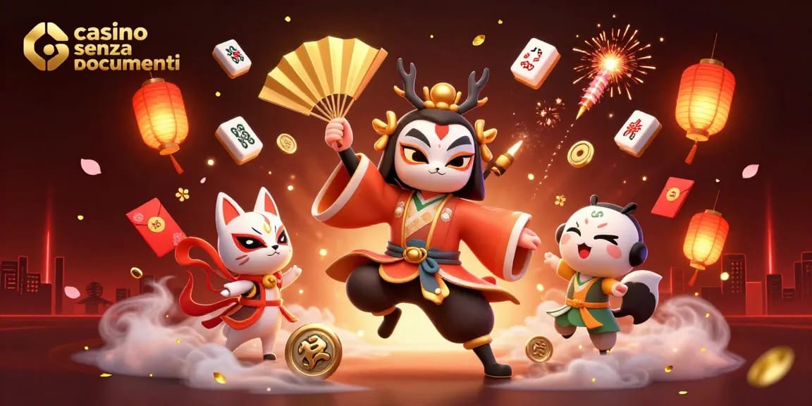 Unisciti al divertimento al casino senza documenti con un'illustrazione dinamica a tema gioco.