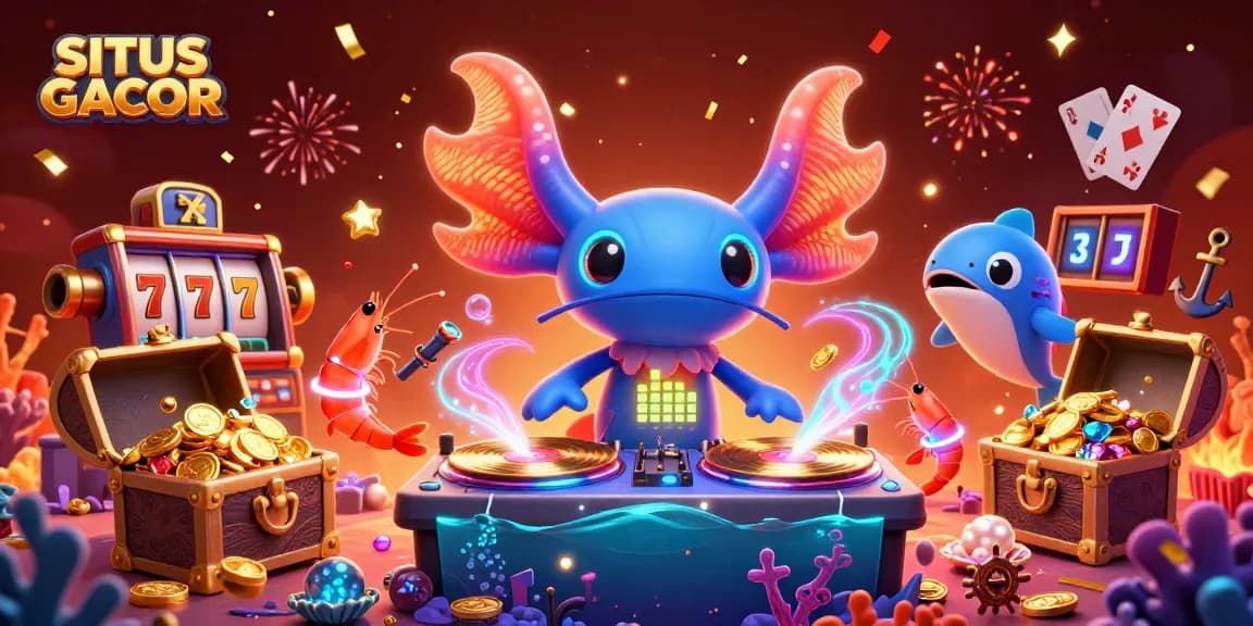 Engage with SITUS GACOR’s vibrant underwater casino experience featuring lively characters and dynamic gaming elements.