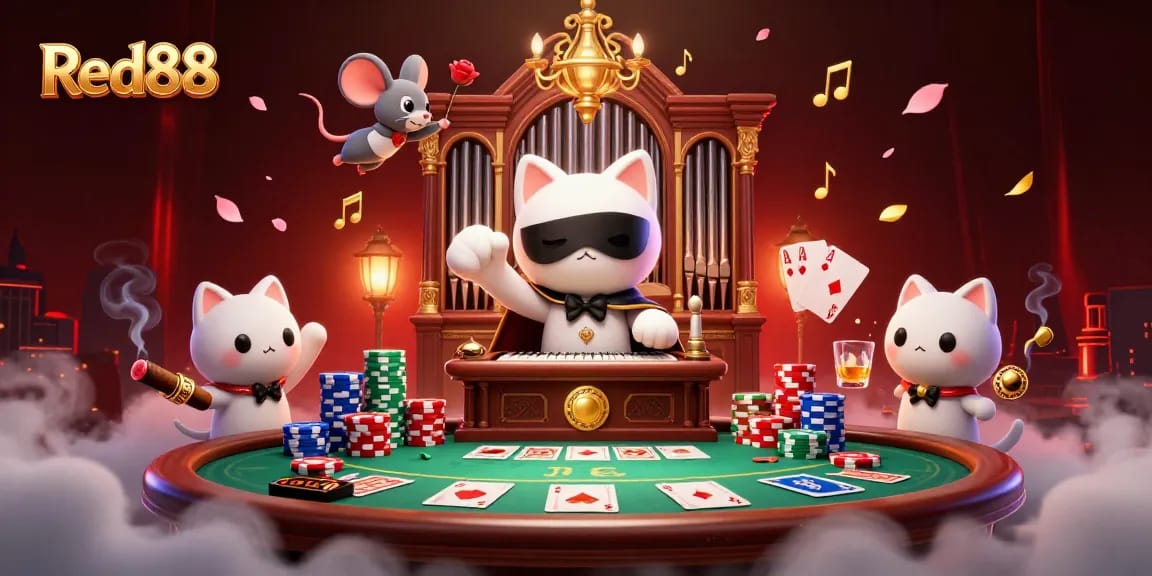 Experience Red88's captivating casino thrill with unique gaming elements and dynamic characters.