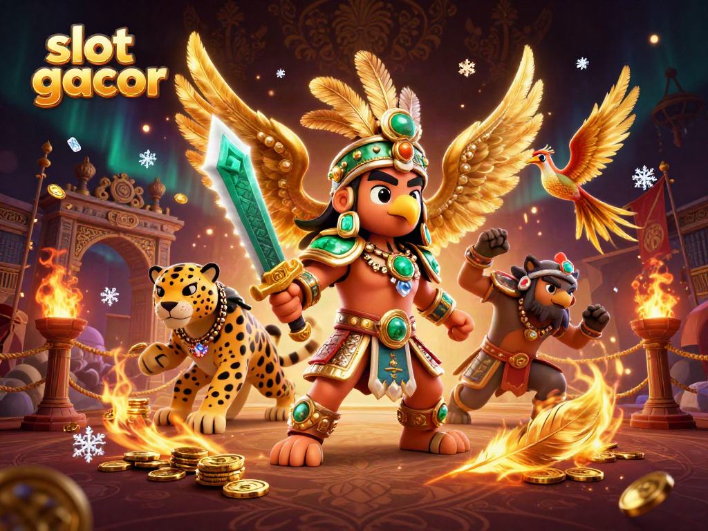 Unlock your fortune with slot gacor vibes depicted in an epic Aztec gaming scene.