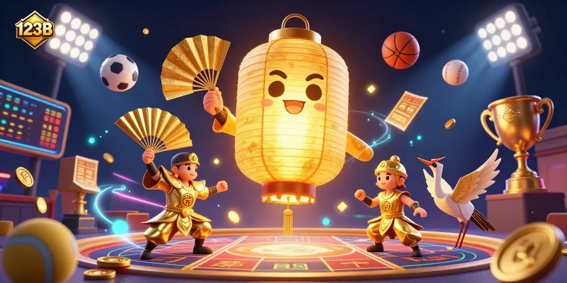 Experience the thrill of 123B with vibrant gaming elements and animated characters in a dynamic casino scene.