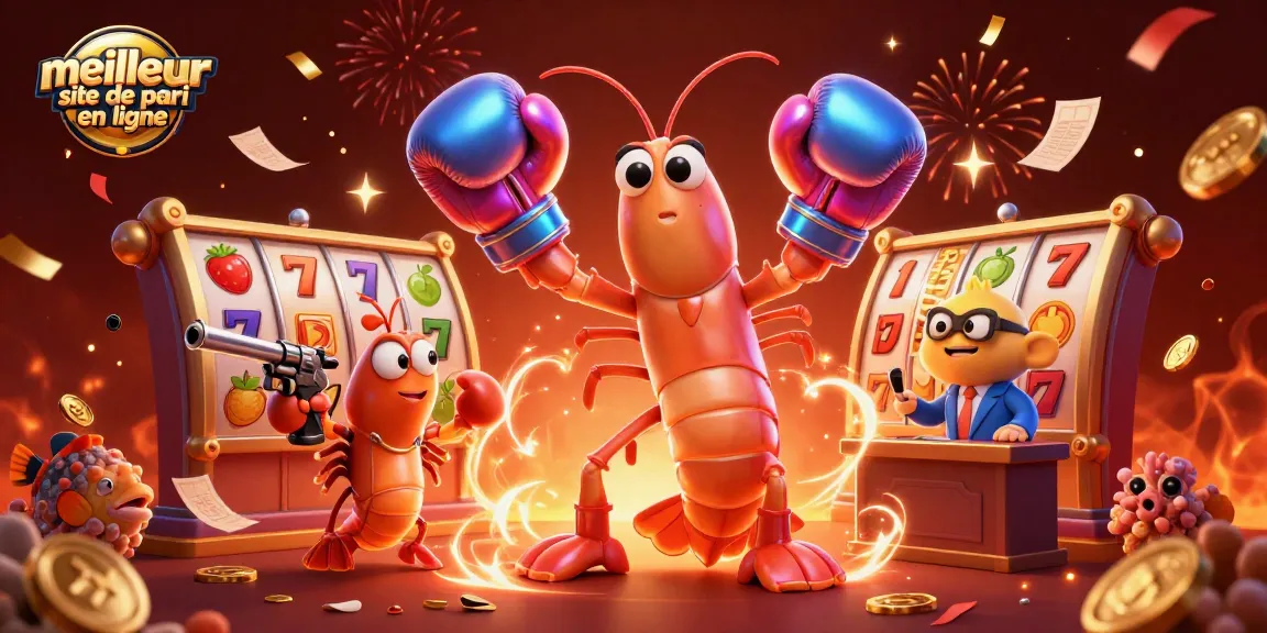 Illustrez votre expérience sur le meilleur site de pari en ligne avec des personnages animés et des éléments de jeu.