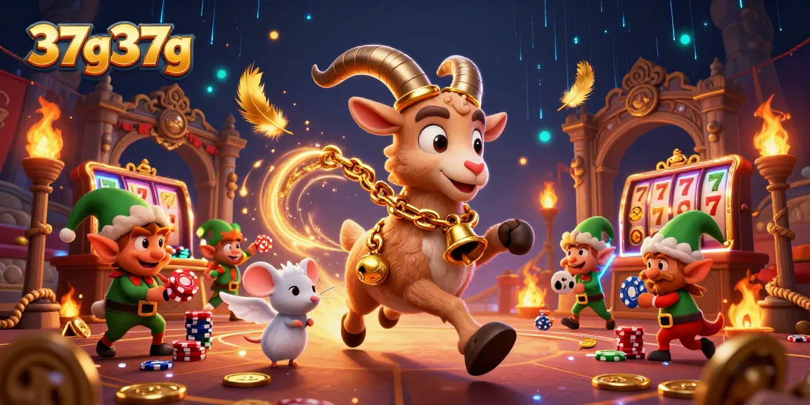 Experience 37g37g excitement with Krampus in a festive horror casino scene.