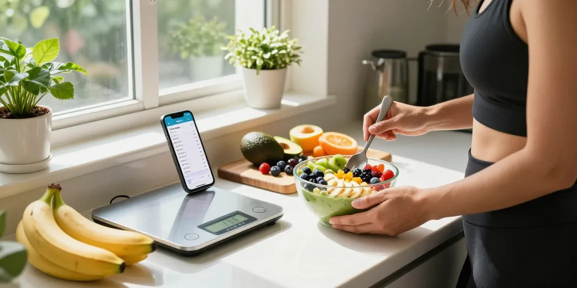 Healthy meal prep in kitchen highlighting the best calorie tracker app for 2026.