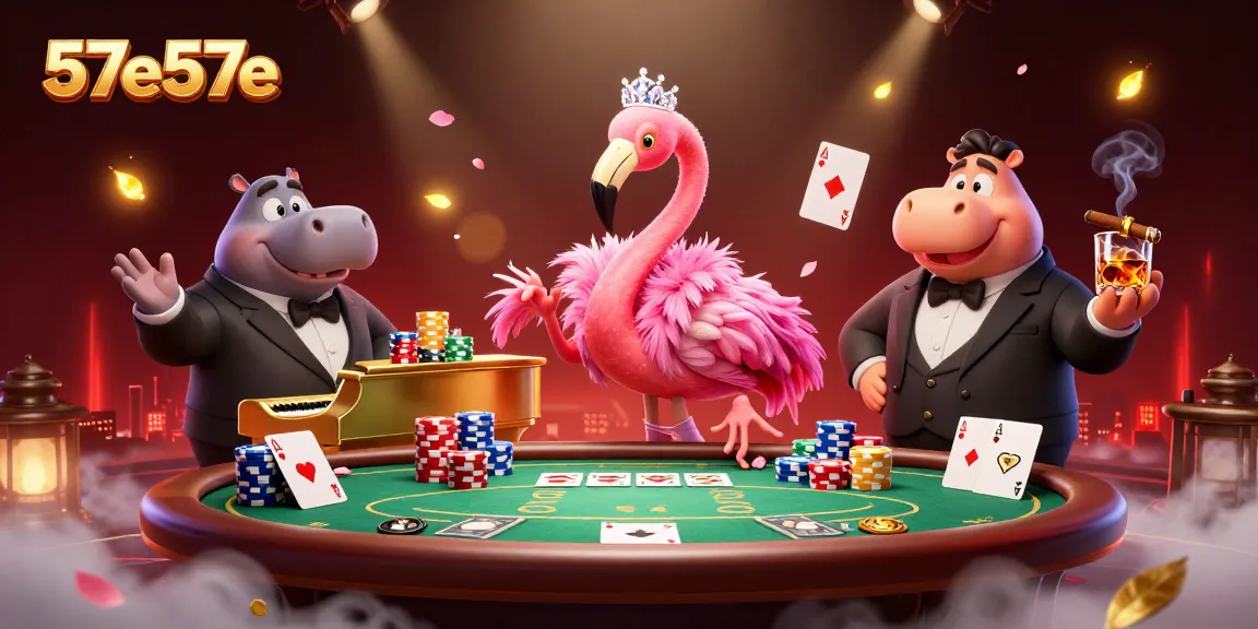 Experience the vibrant world of 57e57e poker as colorful characters engage in thrilling gameplay.