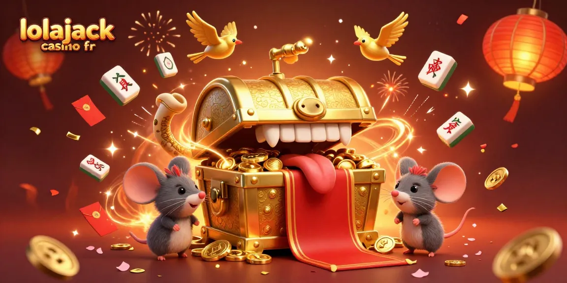 Engage with lolajack casino fr's vibrant treasure-filled scene featuring enchanting characters and exciting elements.