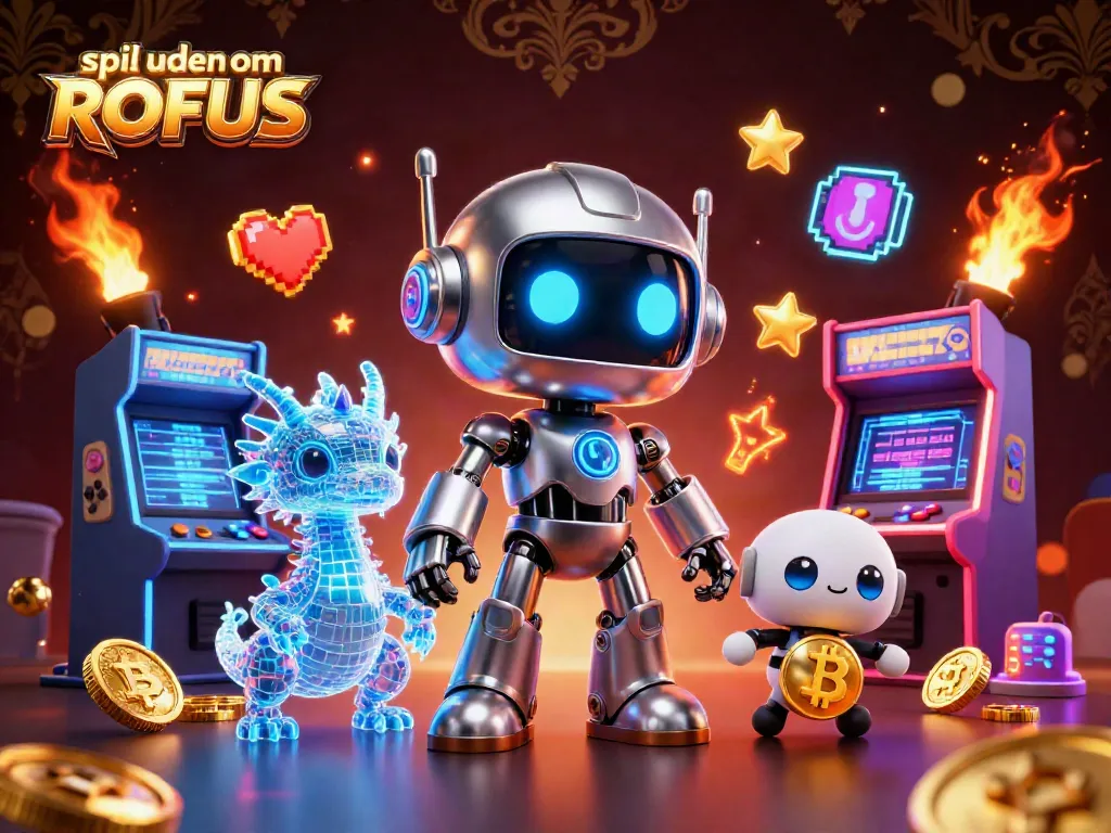 Spil uden om ROFUS with vibrant casino elements, showcasing a dynamic gaming scene