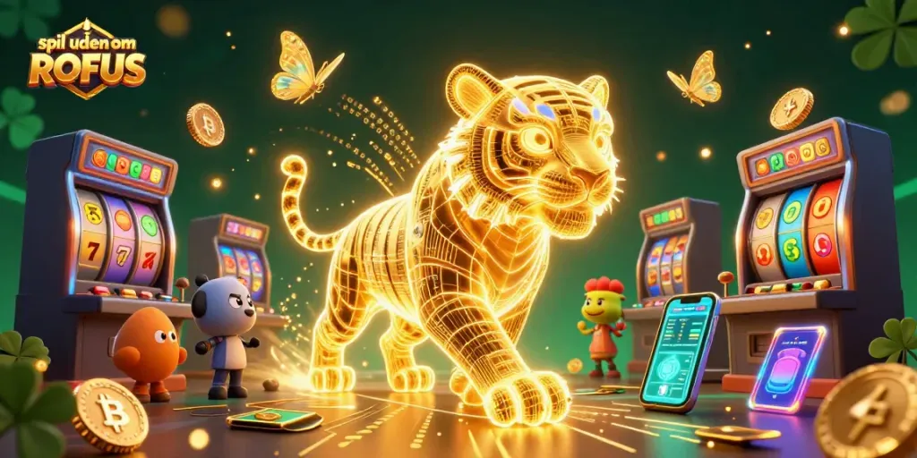 Engage in thrilling gambling with spil uden om ROFUS in a dazzling casino environment.