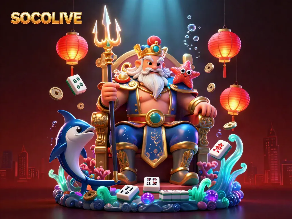 Place bets and win on SOCOLIVE with vibrant characters and exciting gaming elements in a lively scene.