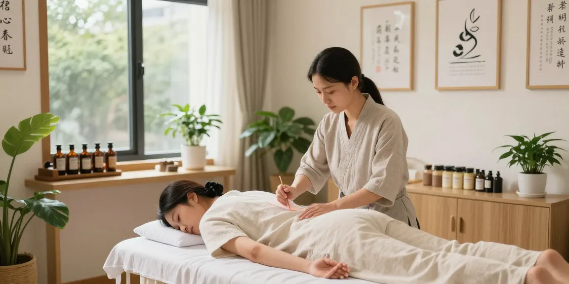 Relaxing acupuncture session at 영통한의원 showcasing traditional healing techniques
