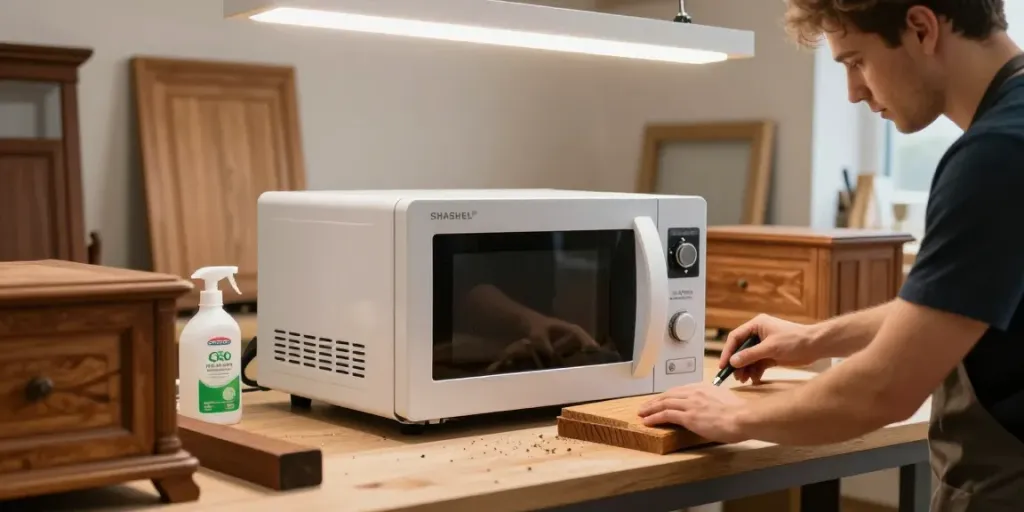 SHASHEL® equipment effectively treating wood against insects in a modern workshop setting.