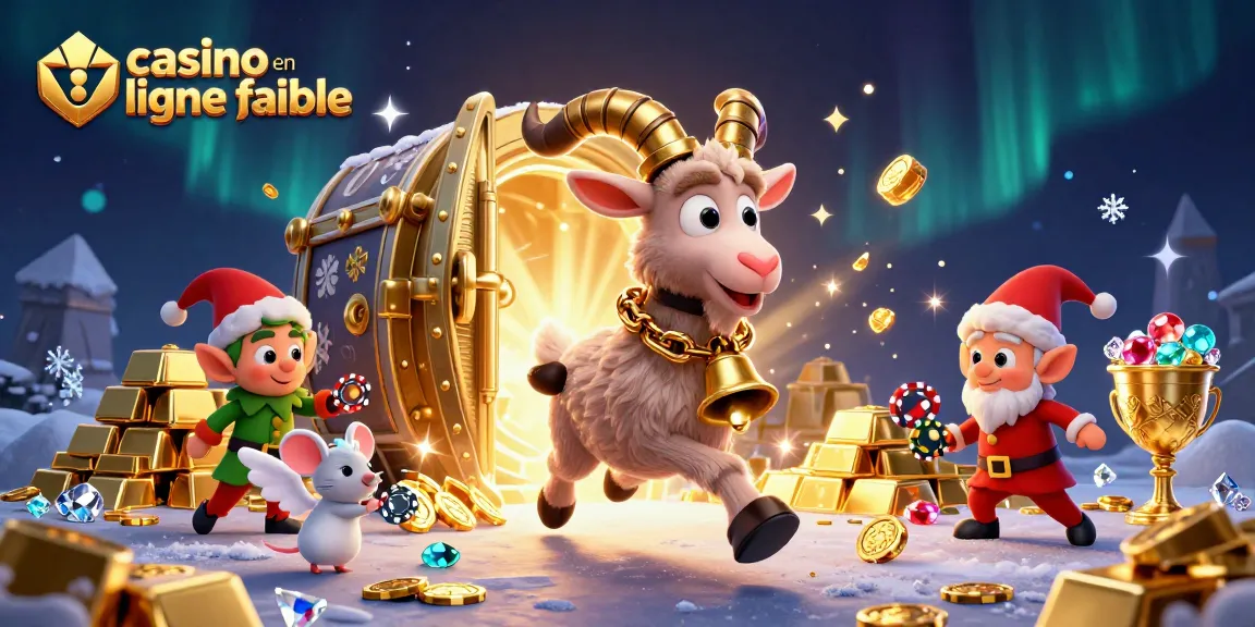Jouer au casino en ligne fiable avec un Krampus 3D et ses compagnons dans un cadre festif.