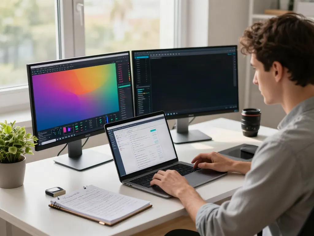 tradingview官网 featured scene showcasing a trader analyzing financial markets in a modern office.