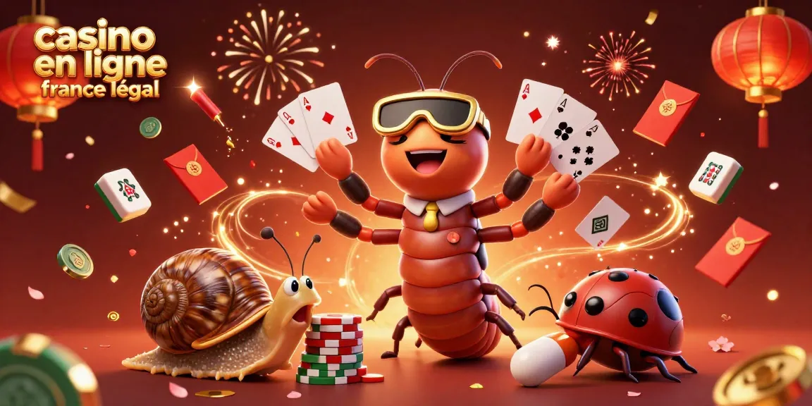 Jeux de casino dans un cadre flamboyant avec des personnages animés, mettant en avant l'importance du casino en ligne légal en France.