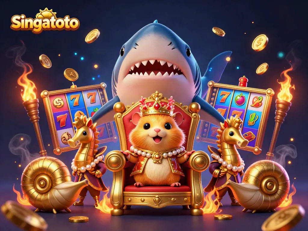 Experience the exciting world of singatoto with a vibrant 3D illustration showcasing rich casino elements.