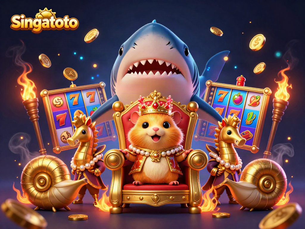 Experience the exciting world of singatoto with a vibrant 3D illustration showcasing rich casino elements.