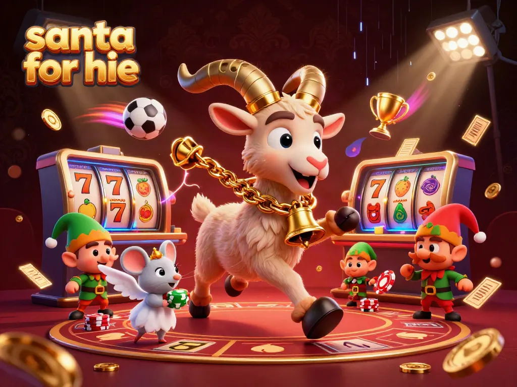 Experience the holiday fun at our casino with "santa for hire," featuring festive characters and gaming elements.