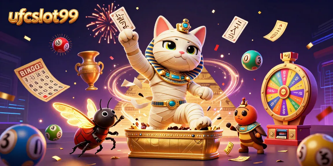 Experience the excitement of ufcslot99 with vibrant lottery themes and animated casino elements.