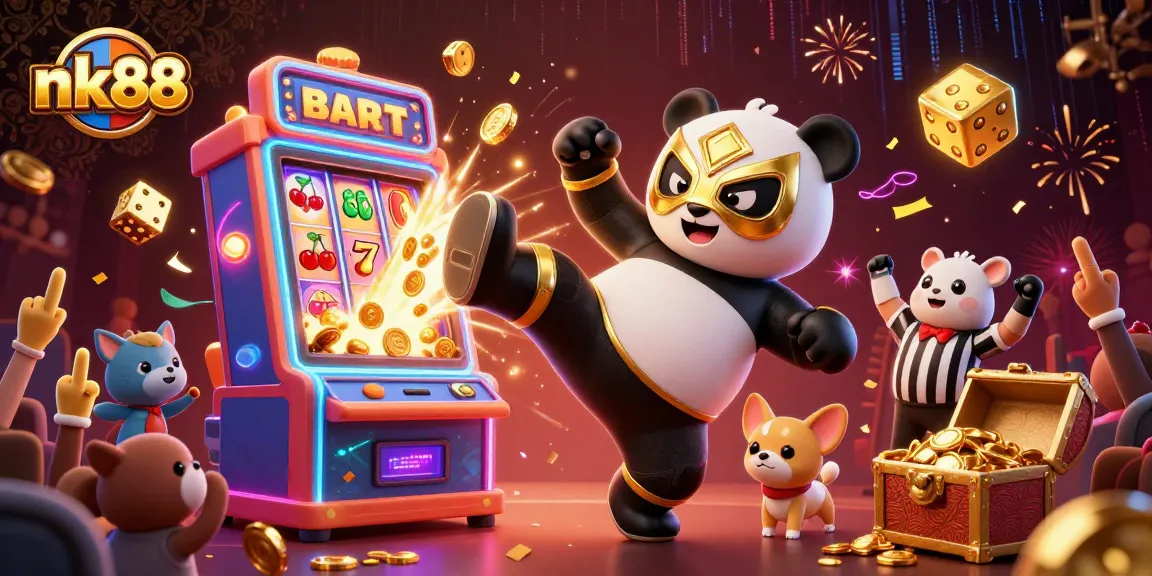 Experience the excitement of nk88 with vibrant casino action, showcasing thrilling games and celebrations.