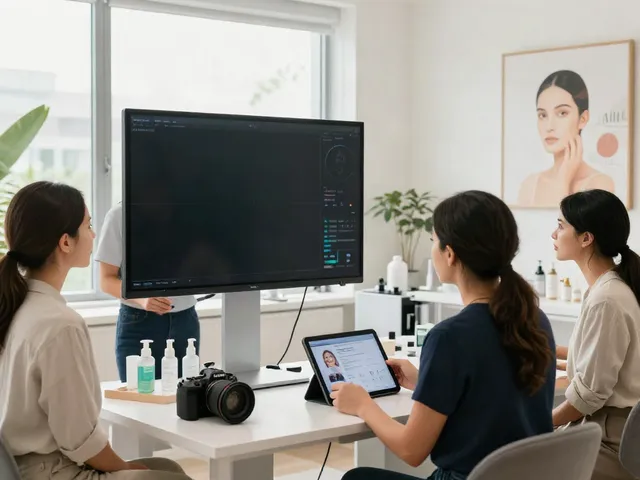 Modern beauty analysis studio showcasing diverse users exploring alternatives to QOVES.