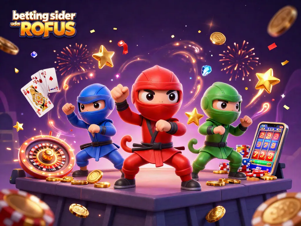 Engage with betting sider uden ROFUS through a vibrant 3D casino scene featuring chameleons and dynamic elements.