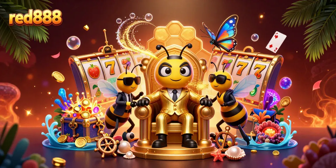 Spin the reels with red888 in a vibrant 3D casino world filled with lively characters and gold!