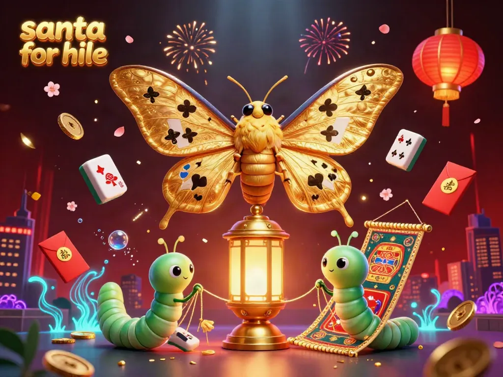 Engage in holiday magic with a Santa for hire scene featuring vibrant casino elements.