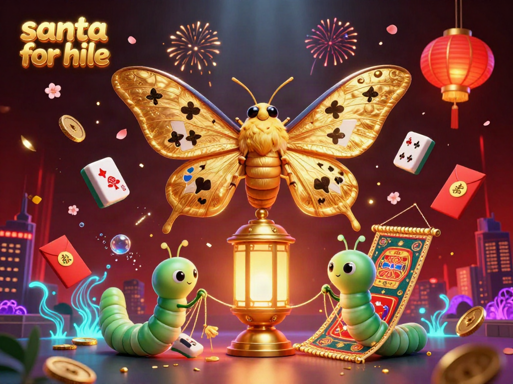 Engage in holiday magic with a Santa for hire scene featuring vibrant casino elements.