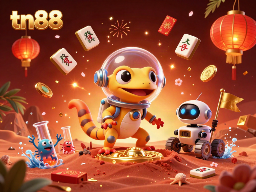 Spin and win with tn88 at a vibrant Martian casino, featuring rich colorful elements.