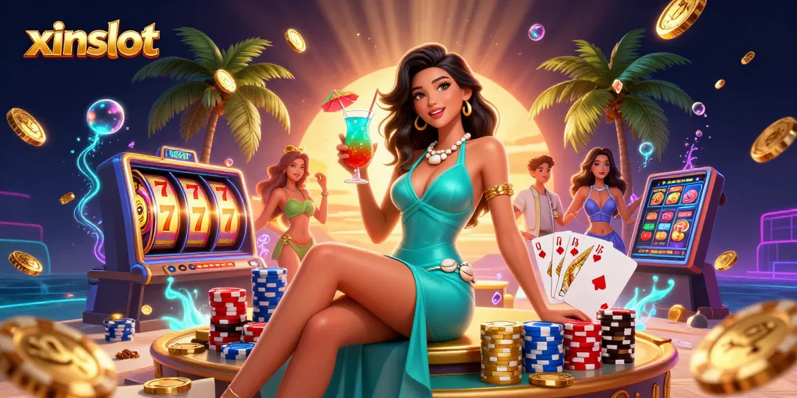 Experience winning spins at xinslot with a glamorous scene of gameplay and vibrant casino elements.