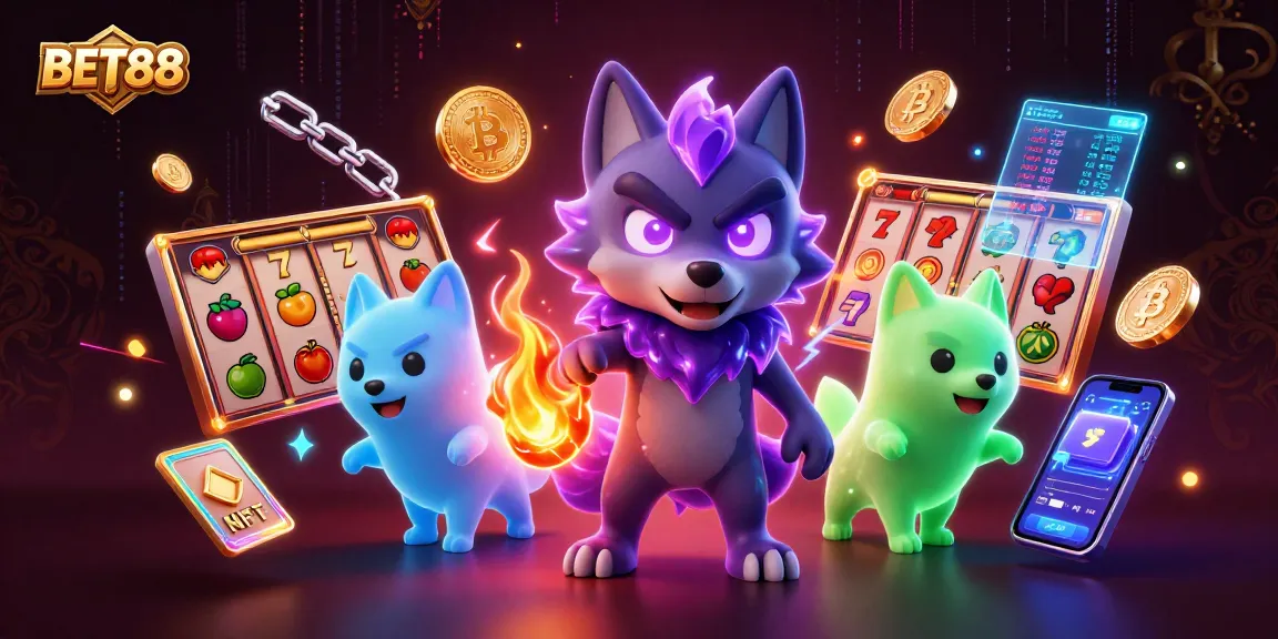 Experience thrilling gaming at BET88 with vibrant 3D casino elements and captivating characters.