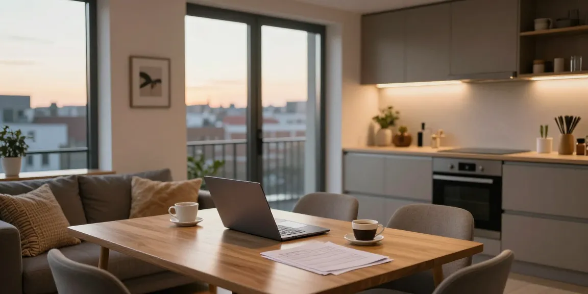 Gemütliches Monteurzimmer in Hannover mit moderner Einrichtung und Arbeitsbereich.