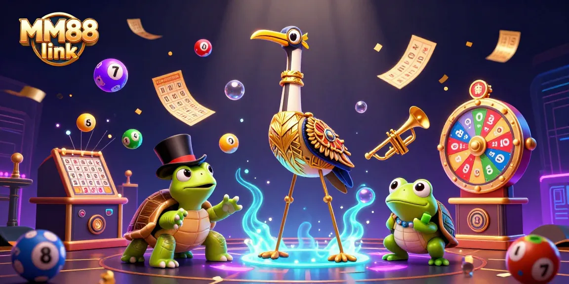 Engage in the fun with MM88 link at a lively speakeasy, featuring animated characters and vibrant casino elements.