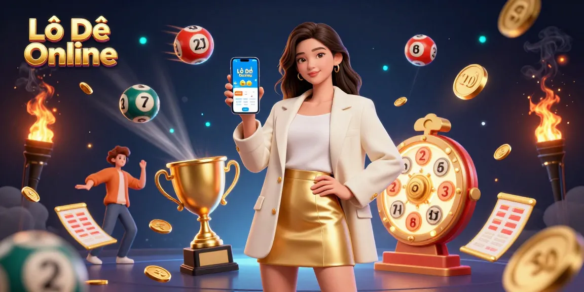 Lô Đề Online: Engage in thrilling lottery action with our vibrant 3D illustration showcasing a friendly player embracing new betting strategies.